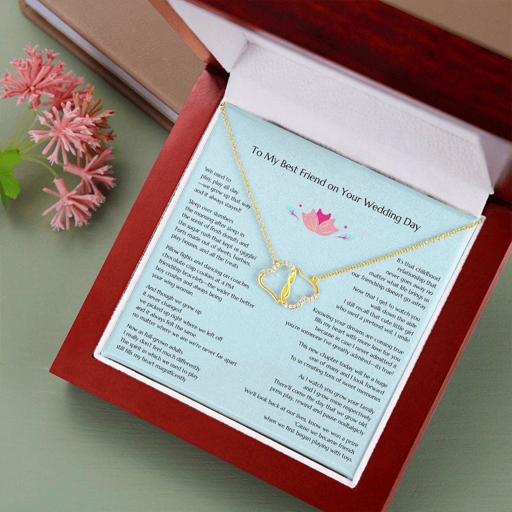 Gift for Bride, Necklace for Bride, Bestie To Bride Wedding, Everlasting Love, Gift from Friend, Gift from Maid of Honor, MOH To Bride Gift
