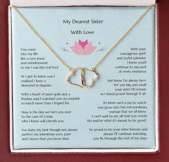 Gift for Bride, Necklace for Bride, Sister Bride Wedding, Everlasting Love, Gift from Sister, Gift from Sister of the Bride, Sibling Wedding
