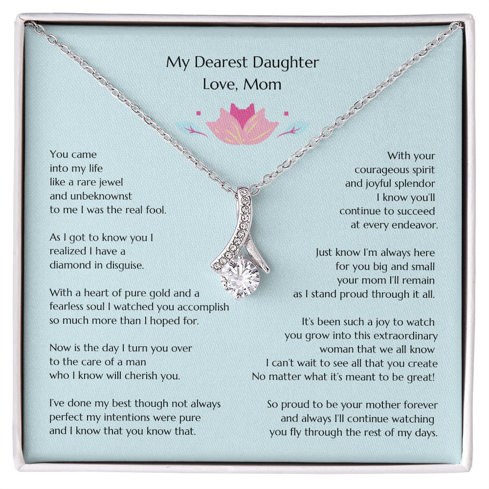 Gift for Bride, Wedding Gift for Bride from MOB, Bridal Necklace from Mom, Mom to Daughter Bridal Gift, To Bride from MOB, Mom to Bride