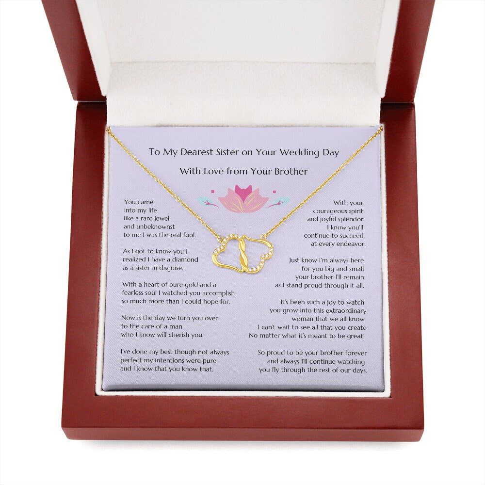 Gift for Bride, Minimalist Bride, Sister Bride Wedding, Everlasting Love, Gift from Brother, Gift Brother of the Bride, Sibling Wedding