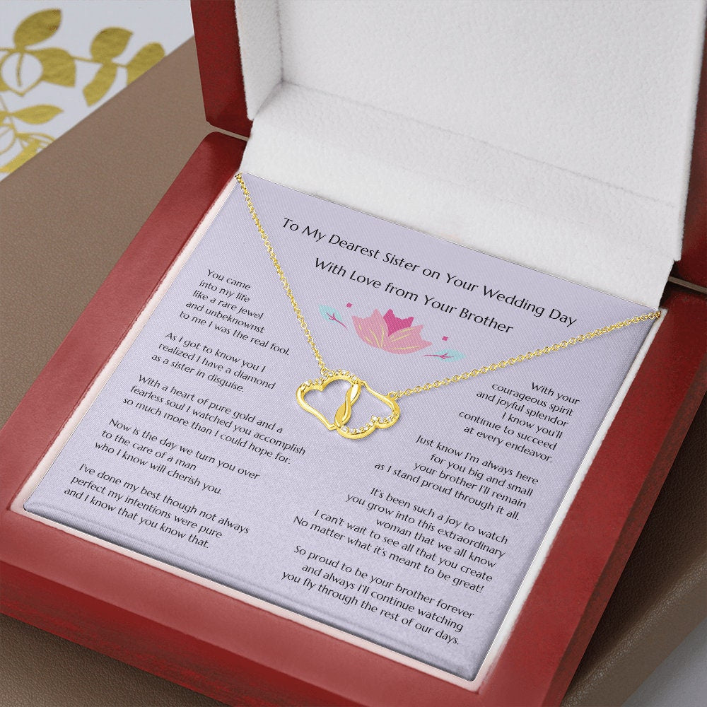 Gift for Bride, Minimalist Bride, Sister Bride Wedding, Everlasting Love, Gift from Brother, Gift Brother of the Bride, Sibling Wedding