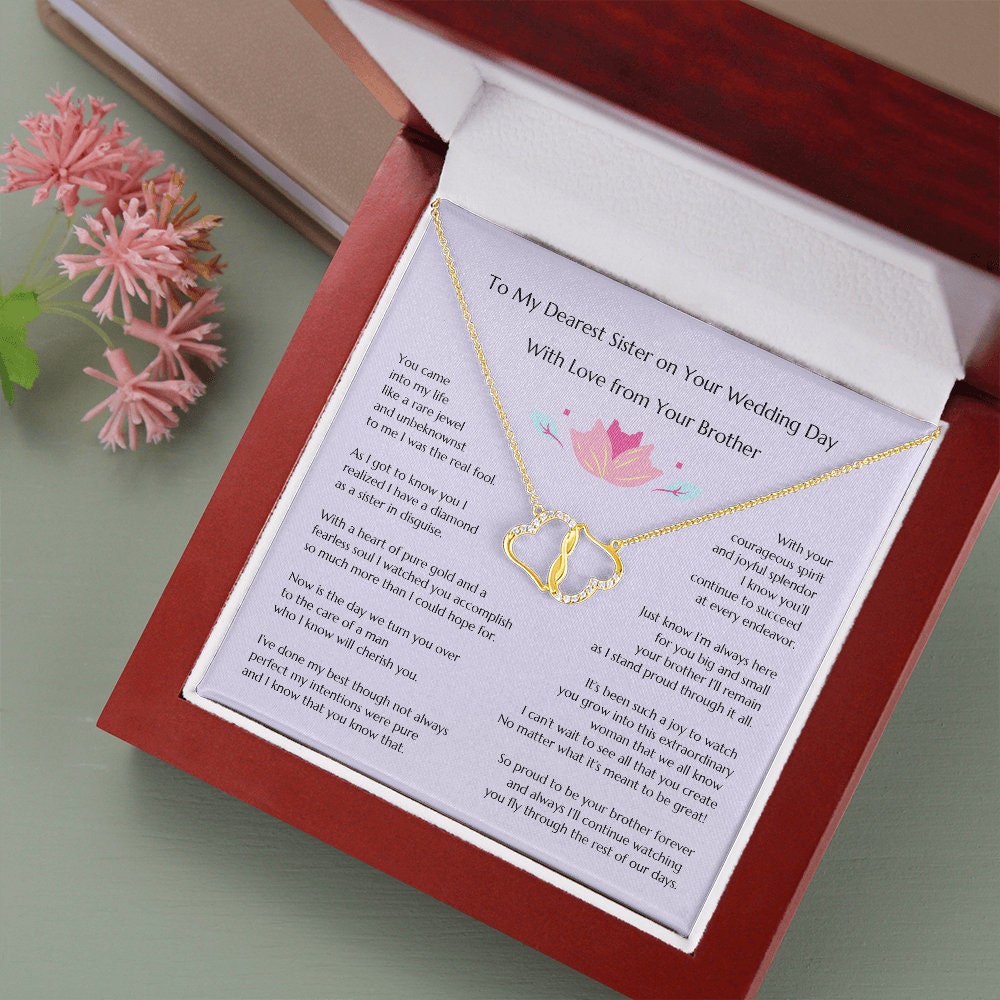 Gift for Bride, Minimalist Bride, Sister Bride Wedding, Everlasting Love, Gift from Brother, Gift Brother of the Bride, Sibling Wedding