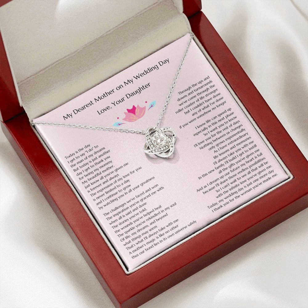 Bride Gift to Mother, Gift for MoB, Daughter To Mom Gift, Love Knot, Gift to Mother of the Bride, Gift from Bride to Mom, Mother Gift Bridal