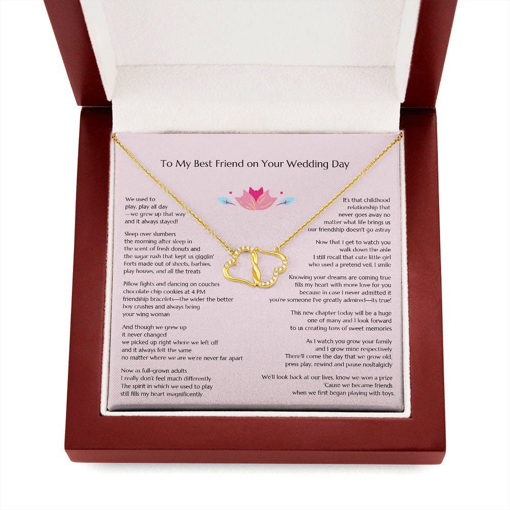 Gift for Bride, Necklace for Bride, Bestie To Bride Wedding, Everlasting Love, Gift from Friend, Gift from Maid of Honor, MOH To Bride Gift