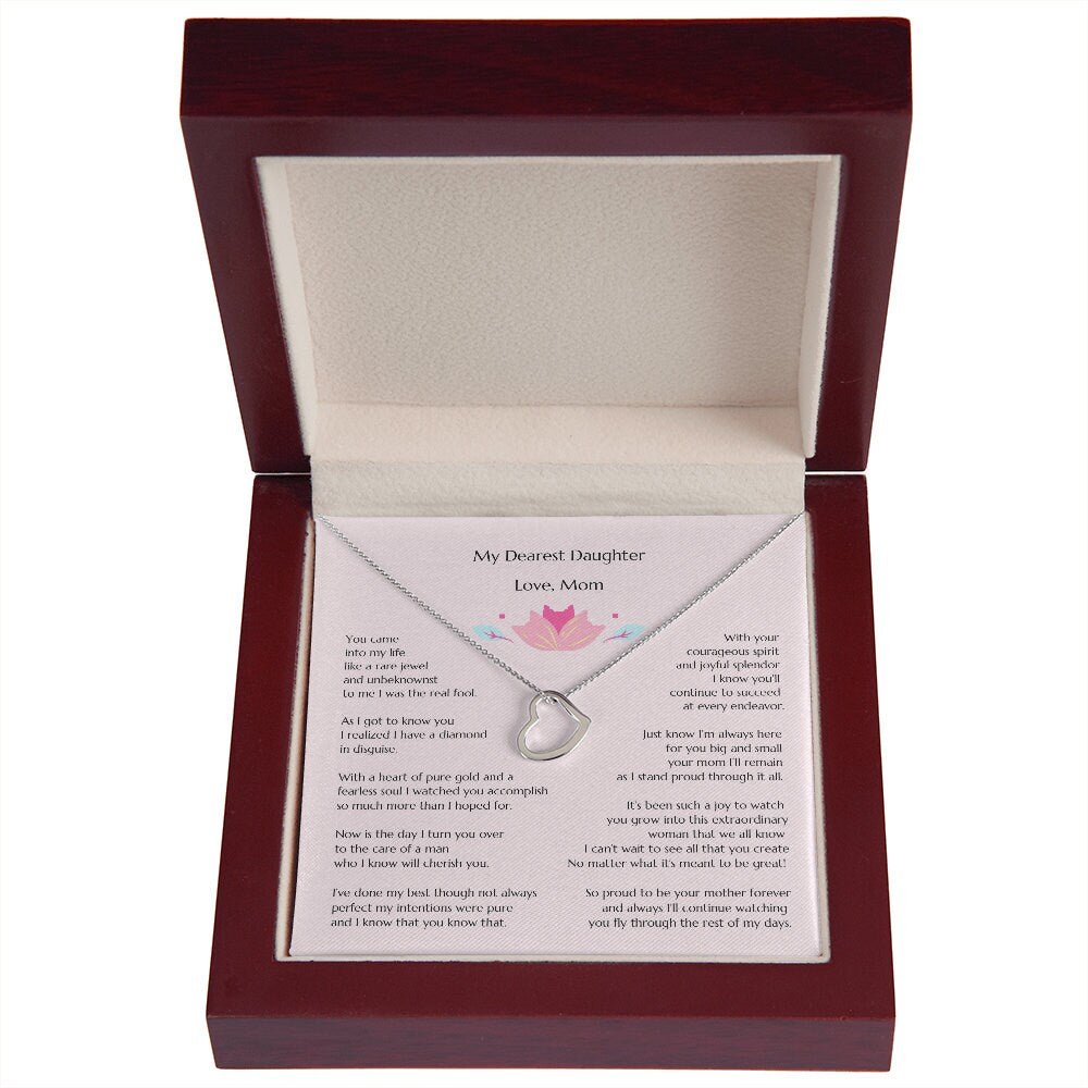 Delicate Heart Necklace mom to bride