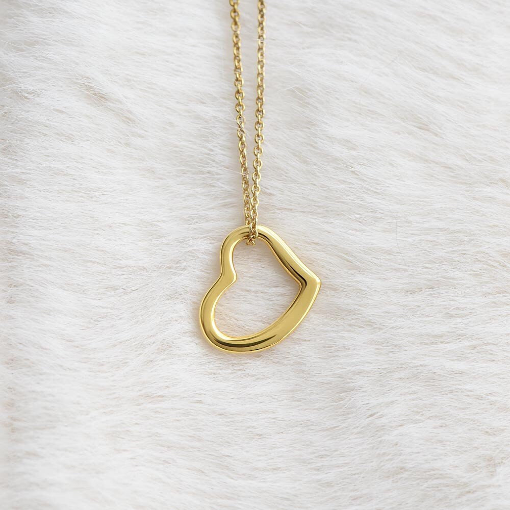 Retro Lavender Daughter Gift, Gold Minimalist Delicate Heart Necklace for Girl, Heartfelt Daughter Necklace