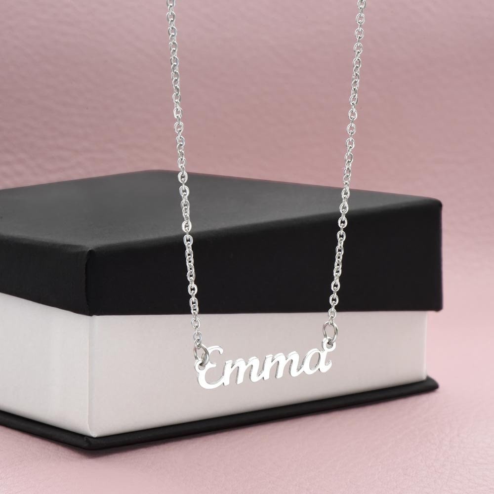 Perfect Minimalist Gift Custom Name Necklace Stainless Steel Exclusive Retro Cursive Font