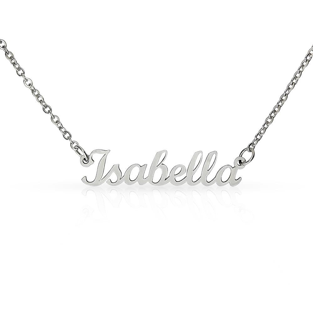 Perfect Minimalist Gift Custom Name Necklace Stainless Steel Exclusive Retro Cursive Font