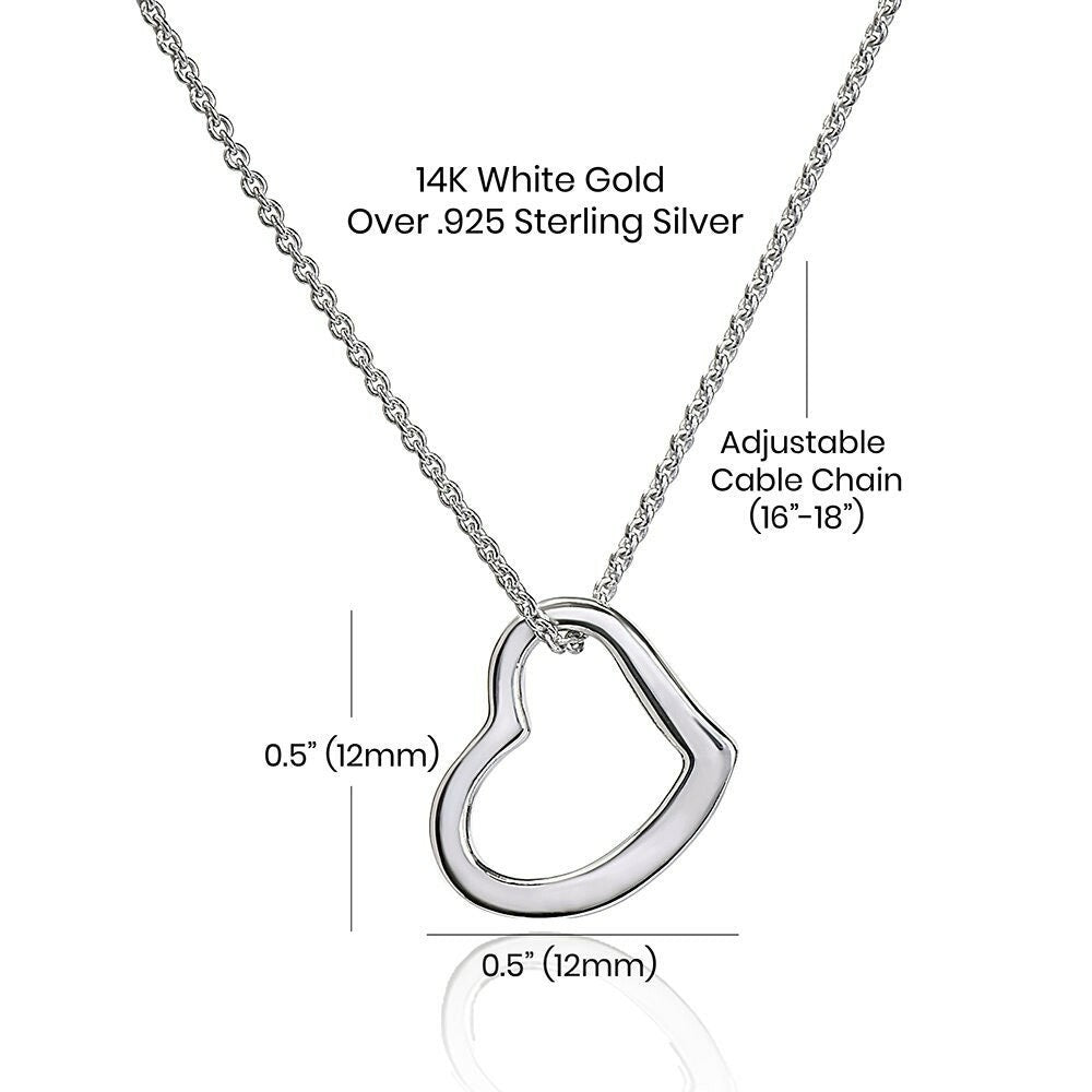 To My Daughter Delicate Heart Necklace, Daughter Gift Form Birthday or Christmas