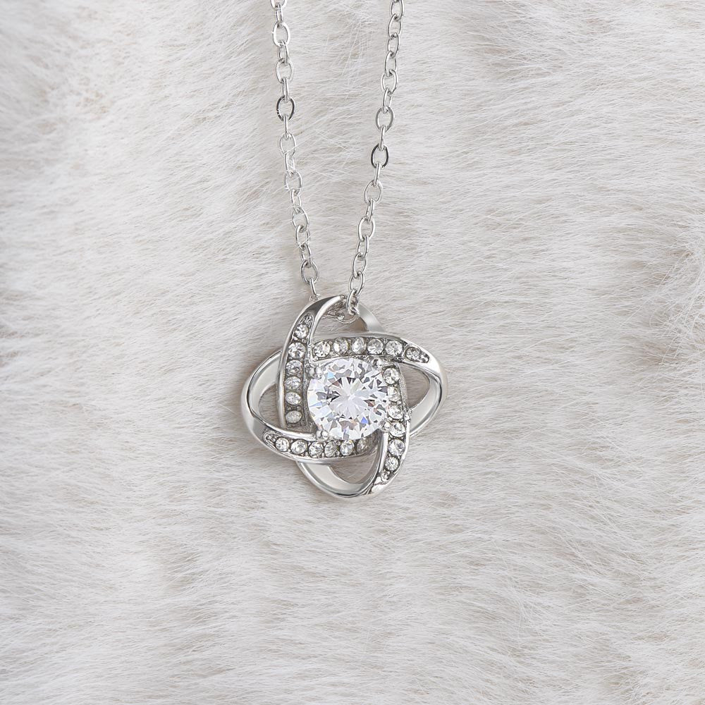 Wife Gift, Merry Christmas to My Love Necklace, Love Knot Christmas Gift for Wife or Lover, Girlfriend Holiday Gift