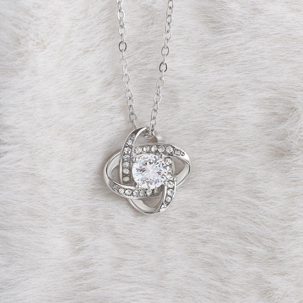 Wife Gift, Merry Christmas to My Love Necklace, Love Knot Christmas Gift for Wife or Lover, Girlfriend Holiday Gift