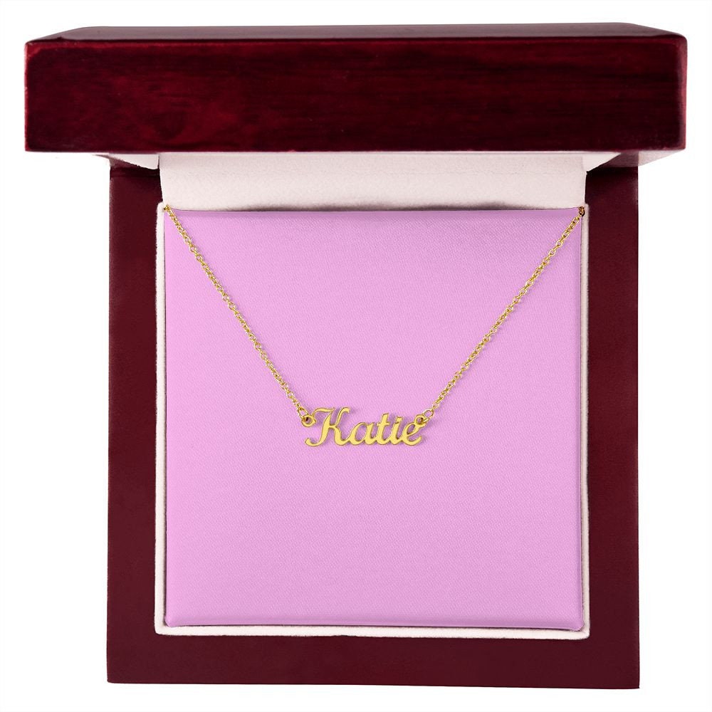 Perfect Minimalist Unisex Gift Custom Name Necklace Stainless Steel Exclusive Retro Cursive Font For Guys and Girls Men and Women