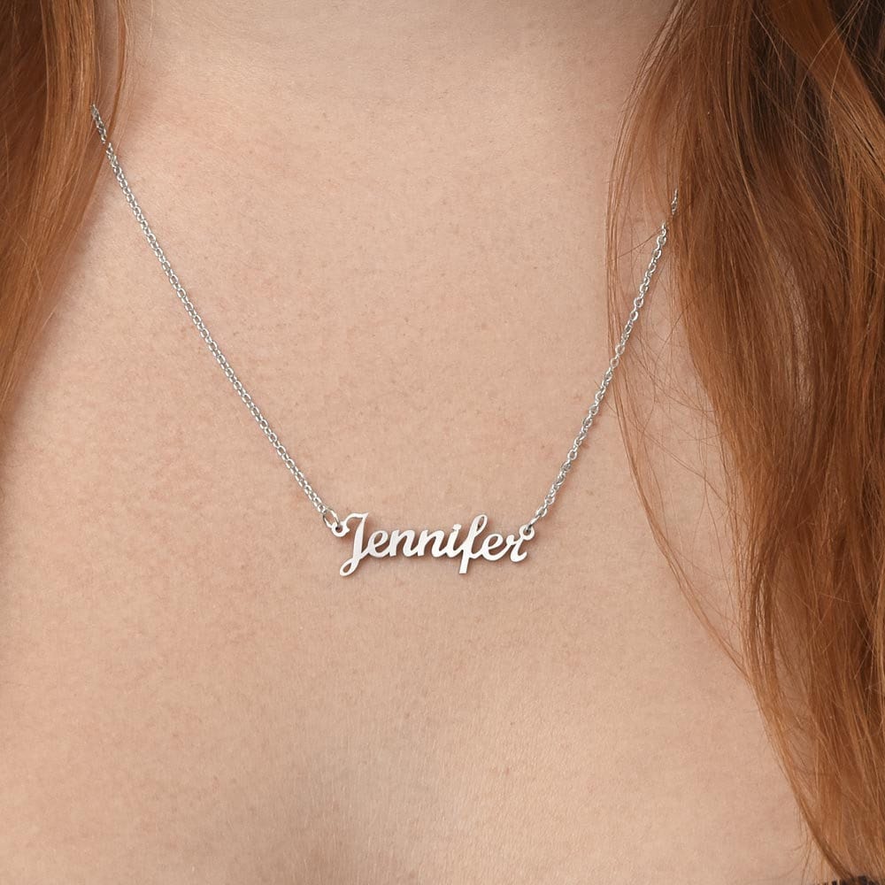 Perfect Minimalist Gift Custom Name Necklace Stainless Steel Exclusive Retro Cursive Font