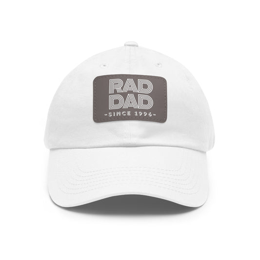 Customizable Rad Dad Hat with Leather Patch, Fathers Day Gift, Dad Hat, Dad Gift, Dad Date Hat, Dad Baseball Hat, Dad Retro Hat, Cotton Hat