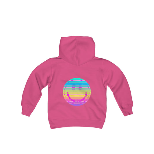 Aesthetic Hoodie for Youth, Pink Rainbow Hoodie, Kids Smile Face Hoodie, Happy Spirit Happy Life Hoodie, Happy Mind Hoodie, Cute Kid Gifts