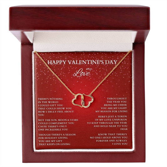 Wife Gift, Girlfriend Gift, Lover Gift, Happy Valentine's Day, Valentine's Day Gift,  Heart Necklace, Valentine's Day Necklace, Diamond and Gold Necklace, Valentine Gift for Her