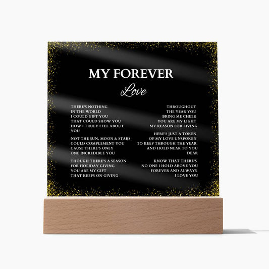 Husband Gift, Boyfriend Gift, Wife Gift, Girlfriend Gift, Lover Gift, Anniversary Gift, Husband Christmas Gift, Wife Christmas Gift, Acrylic Plaque with Love Poem, Valentine's Day Gift