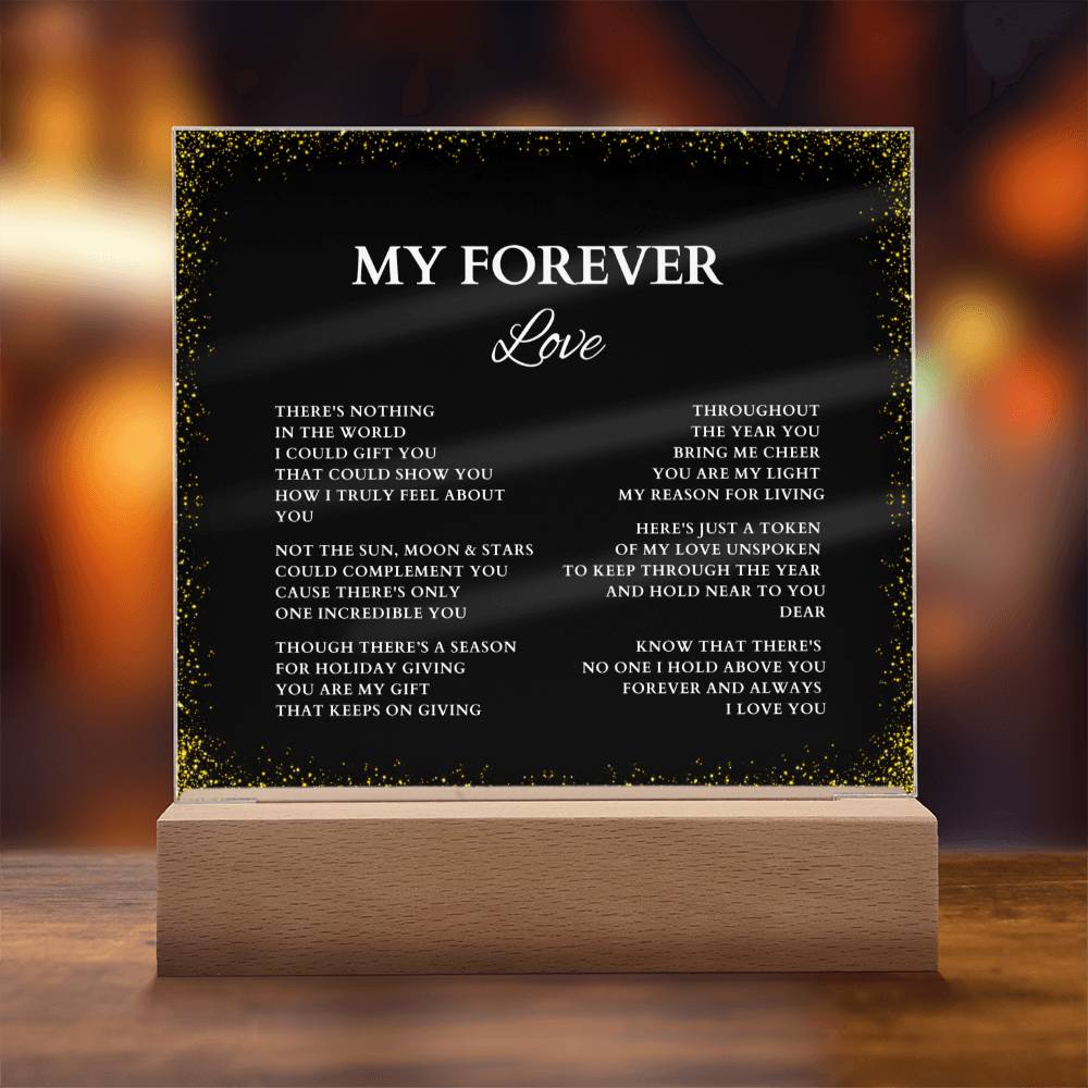 Husband Gift, Boyfriend Gift, Wife Gift, Girlfriend Gift, Lover Gift, Anniversary Gift, Husband Christmas Gift, Wife Christmas Gift, Acrylic Plaque with Love Poem, Valentine's Day Gift