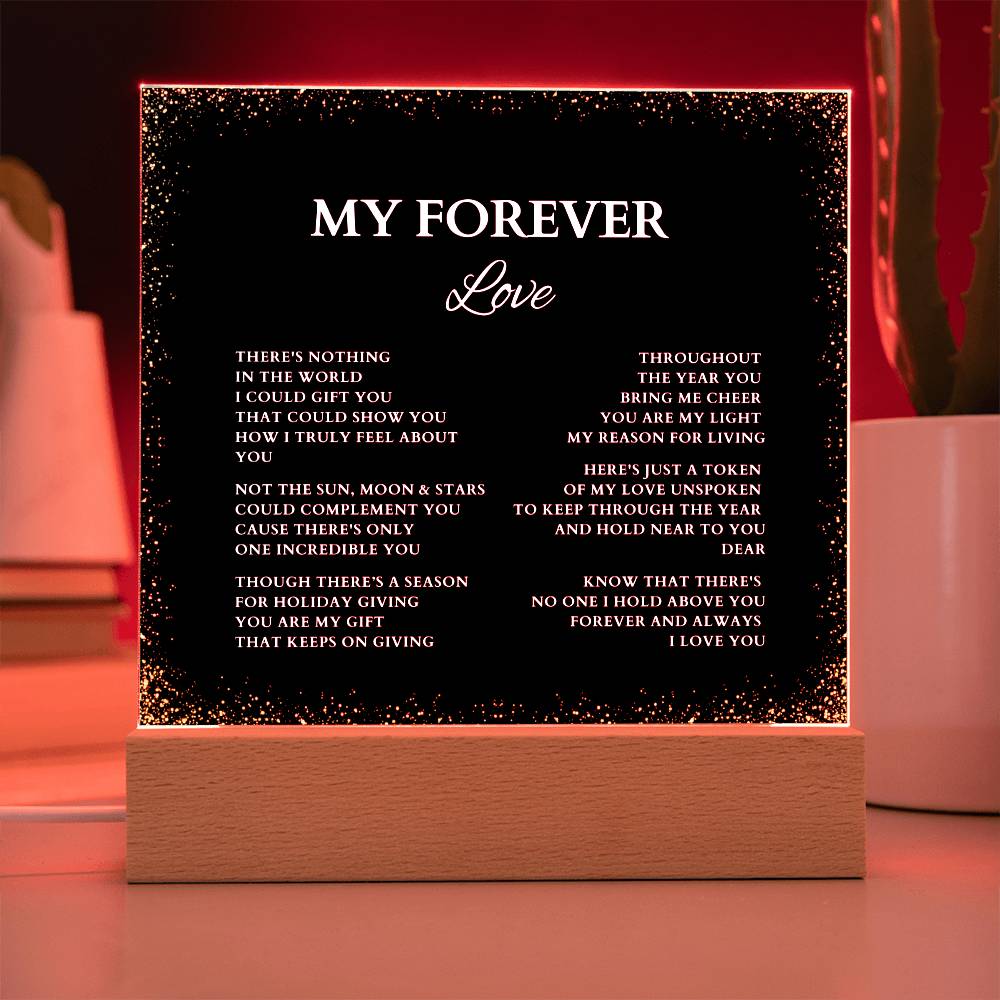 Husband Gift, Boyfriend Gift, Wife Gift, Girlfriend Gift, Lover Gift, Anniversary Gift, Husband Christmas Gift, Wife Christmas Gift, Acrylic Plaque with Love Poem, Valentine's Day Gift