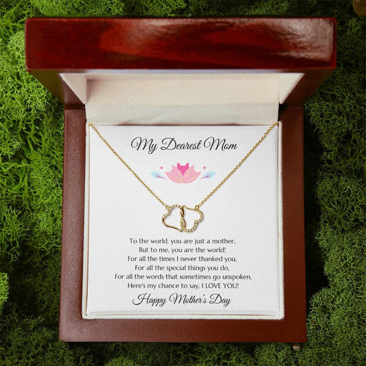 Mom Gift, Mother's Day Gift, Mom Diamond Necklace, Gold Jewelry for Mom, Mother's Day Necklace, Mom's Day Gift from Daughter, Son to Mom