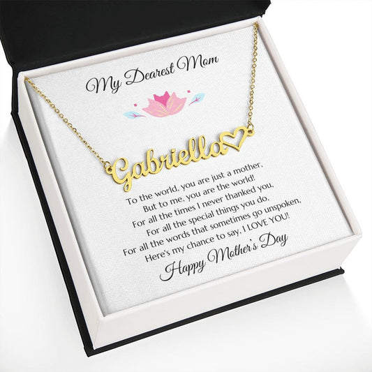 Mom Personalized Name Necklace Gift, Mother's Day Gift, Mothers Day Name Necklace, Gold Name Necklace for Mom, Custom Gold Name Necklace
