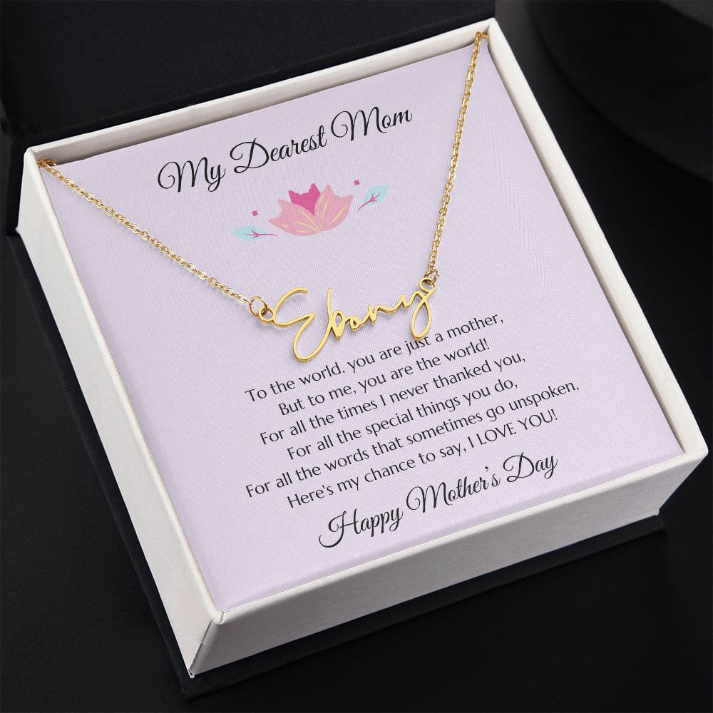 Mom Personalized Name Necklace Gift, Mother's Day Gift, Mothers Day Na –  Happy Spirit Happy Life