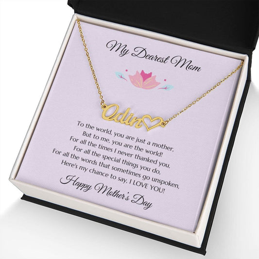 Mom Personalized Name Necklace Gift, Mother's Day Gift, Mothers Day Name Necklace, Gold Name Necklace for Mom, Custom Gold Name Necklace