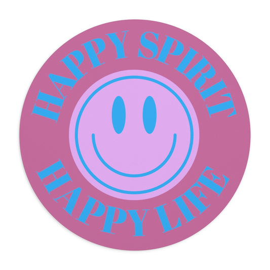 Happy Spirit Happy Life Aesthetic Mouse Pad, Smile Face Mouse Pad Trendy Mouse Pad, Tumblr Mug, Aesthetic Happy Life Gift, Aesthetic