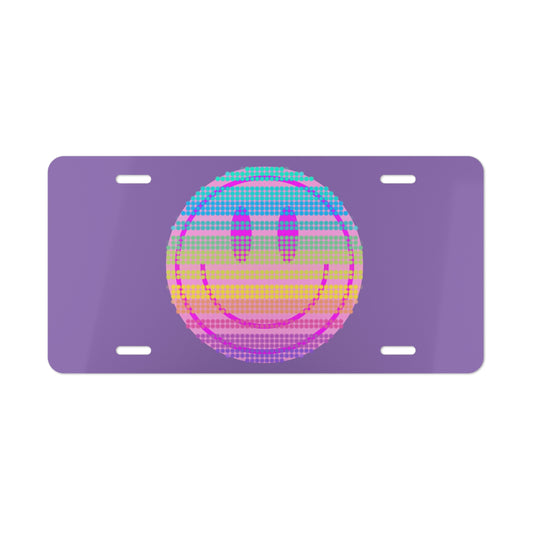 Smile Rainbow Car Plate, Pink Smile Car Tag, Vanity Car Plate, Aesthetic Car Tag,  Vsco Girl License Plate,  Student Car Gift, Teenager Gift