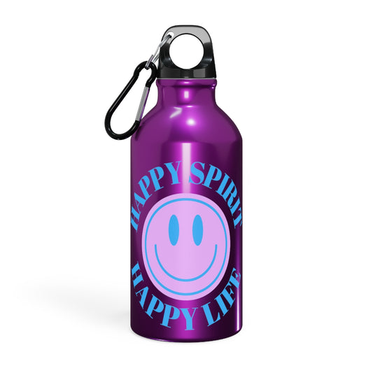 Water Bottle Happy Spirit Happy Life, Aesthetic Pink, Smile Face, Trendy Tumblr Bottle, Tritan Purple Happy Mind Tumbler, BPA Free H2O