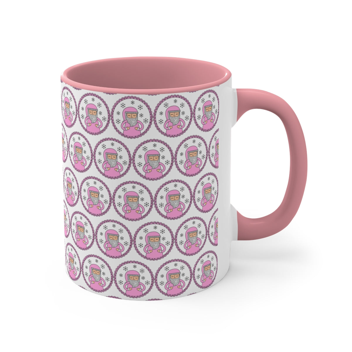 Pink Santa Aesthetic Mug, Pastel Christmas Mug, Trendy Coffee Mug, Tumblr Mug, Aesthetic Holiday Gift, Minimalist Santa Mug Print