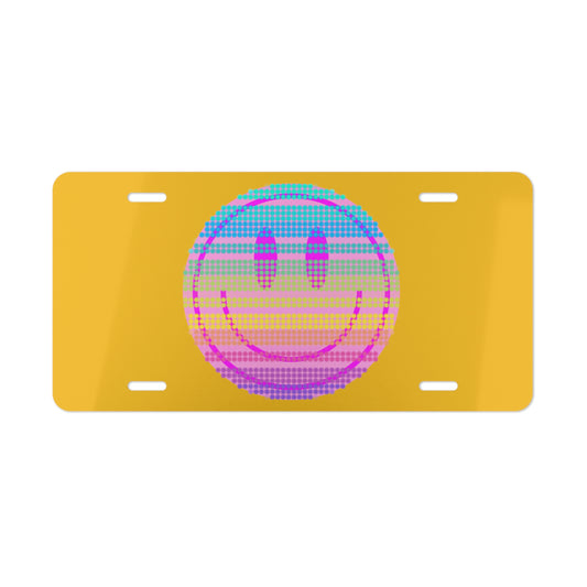 Smile Rainbow Car Plate, Pink Smile Car Tag, Vanity Car Plate, Aesthetic Car Tag,  Vsco Girl License Plate,  Student Car Gift, Teenager Gift