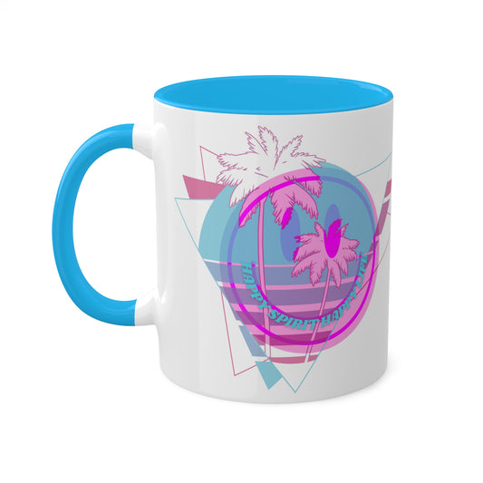 Retro Happy Spirit Happy Life Aesthetic Mug, Smile Face Mug, Trendy Coffee Mug, Tumblr Mug, Aesthetic Happy Life Gift, Aesthetic Mug