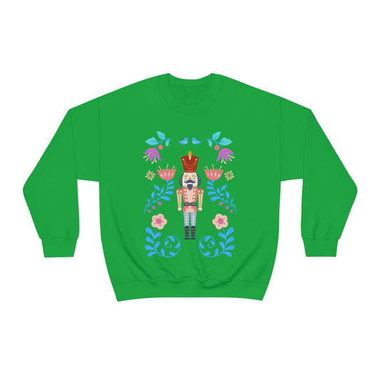 Nutcracker Modern Sweatshirt, Blue Nutcracker Sweatshirt, Trendy Christmas Minimalist  Sweatshirt, Xmas Crewneck Bright Color Crewneck