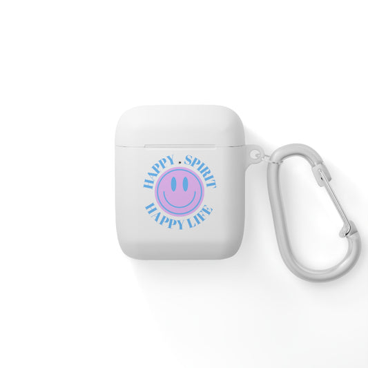 Happy Spirit Happy Life AirPods and AirPods Pro Case Cover, AirPods and AirPods Pro Case Cover, VSCO girl, Aesthetic Smile Protector Case