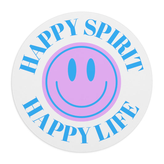 Happy Spirit Happy Life Aesthetic Mouse Pad, Smile Face Mouse Pad Trendy Mouse Pad, Tumblr Mug, Aesthetic Happy Life Gift, Aesthetic Gift