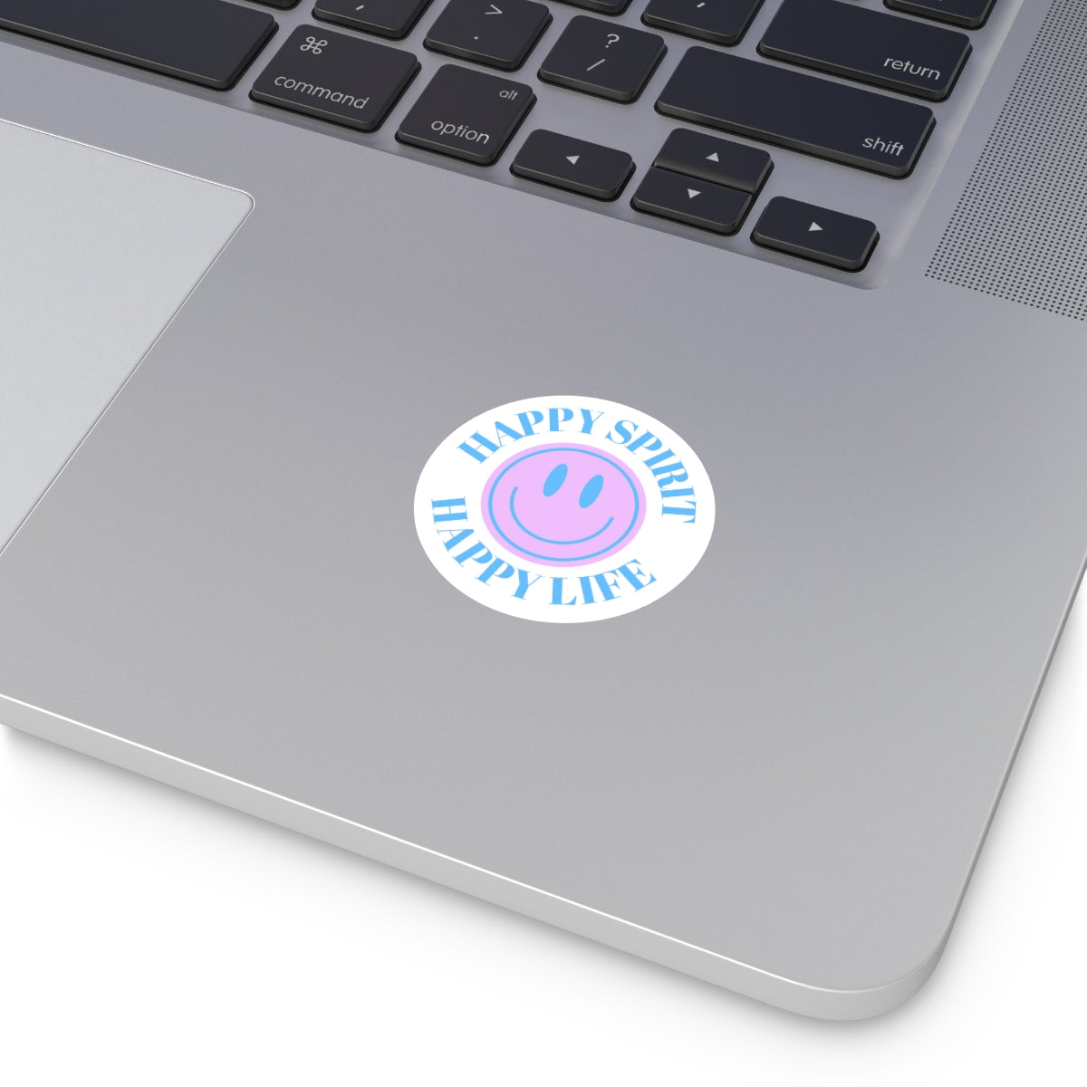 Happy Spirit Happy Life Round Vinyl Stickers, UV Smiley Stickers, Smile Sticker, Tumblr Retro Smile, VSCO Girl, Computer, Skateboard, Bumper