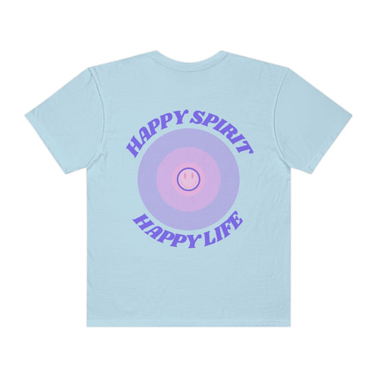 Retro TShirt Happy Spirit Happy Life Happy Mind, Aesthetic Shirt, Graphic Tumblr Tshirt, Trendy Oversized, Vsco girl, Smile Vintage Style