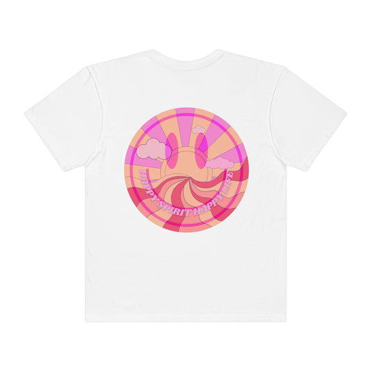 Retro Smile T shirt, Happy Spirit Happy Mind, Aesthetic t shirt, Graphic tee, Tumblr Tshirt, Trendy Oversized, Vsco girl, Comfort Colors Tee