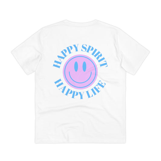 Organic T shirt Happy Spirit Happy Life Aesthetic t shirt, graphic tee, Tumblr t-shirt, Trendy Oversized, Vsco girl, Happy Mind Unisex