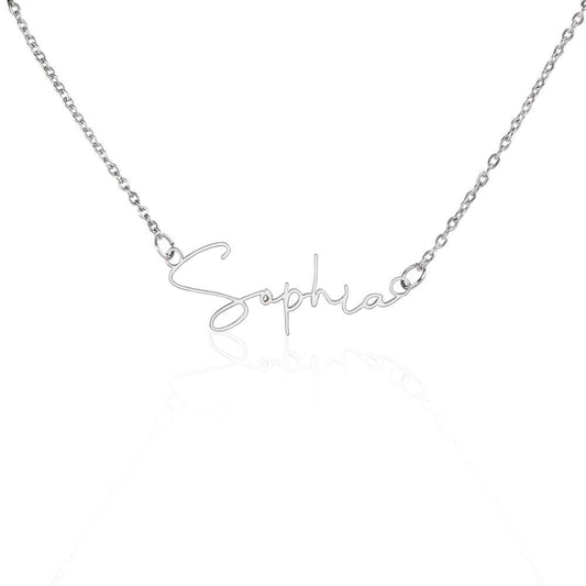 Personalized Name Necklace, 18K Gold Custom Name Necklace With Gold Chain, Perfect Gift for Her,  Made in the USA,  Personalized Gift