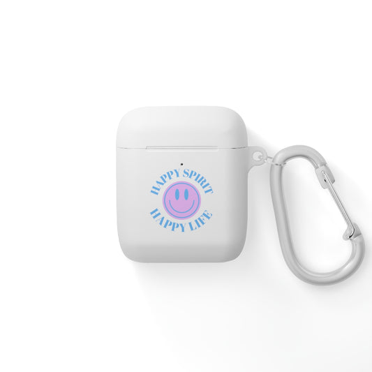 Happy Spirit Happy Life AirPods and AirPods Pro Case Cover, AirPods and AirPods Pro Case Cover, VSCO girl, Smiley Happy Life Protector