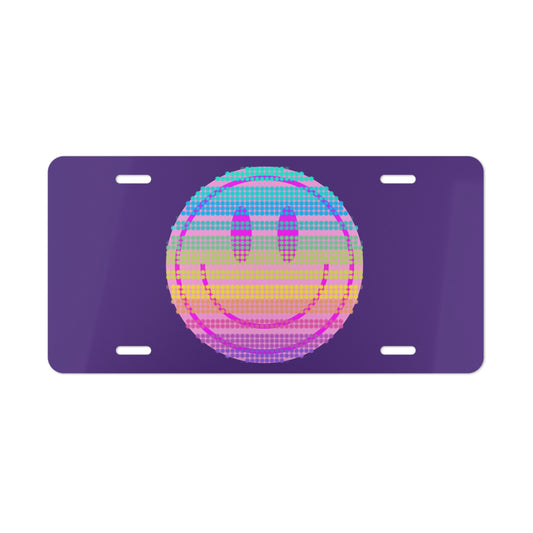 Smile Rainbow Car Plate, Pink Smile Car Tag, Vanity Car Plate, Aesthetic Car Tag,  Vsco Girl License Plate,  Student Car Gift, Teenager Gift