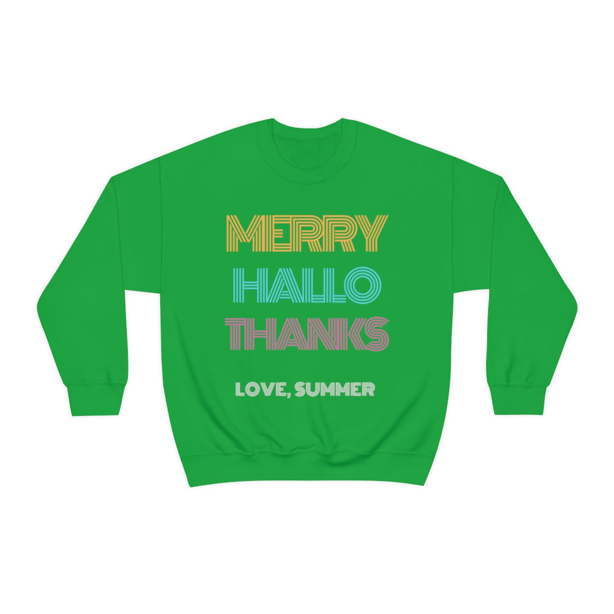 Funny Holiday Sweatshirt, Merry Christmas Halloween, Thanksgiving, Love Summer, Retro Neon Font, Trendy, Vsco Girl, Tumblr Oversized 3 in 1