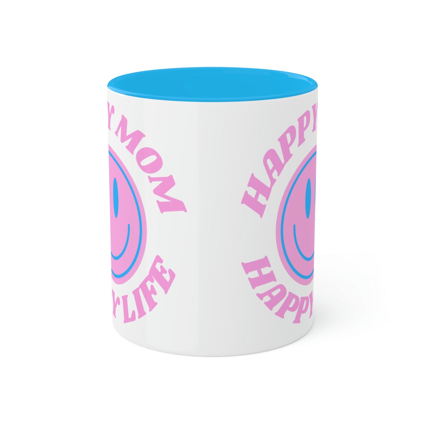 Retro Smile Happy Mom, Happy Life Aesthetic Mug, Mother's Day Mug, Mothers Day Gift, Smile Face Mug, Trendy Coffee Mug, Tumblr Mug, Mom Gift