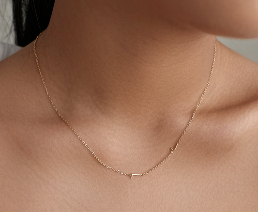 Gold Plated 925 Sterling Silver Custom Letter Necklace