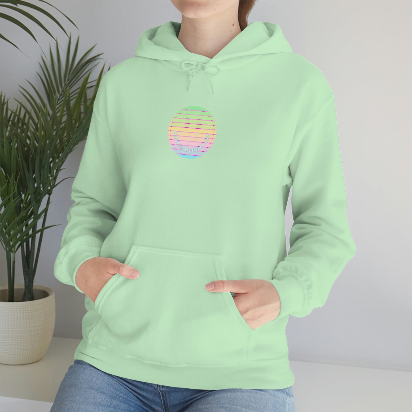 Retro Smile Hoodie, Happy Spirit Happy Life Hoodie, Happy Mind Hoodie, Mental Health Hoodie, Smile Face Hoodie, Y2K Hoodie, VSCO Gir