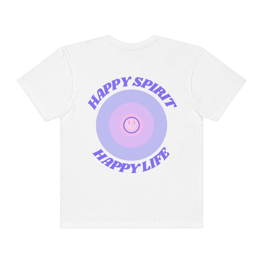 Retro TShirt Happy Spirit Happy Life Happy Mind, Aesthetic Shirt, Graphic Tumblr Tshirt, Trendy Oversized, Vsco girl, Smile Vintage Style