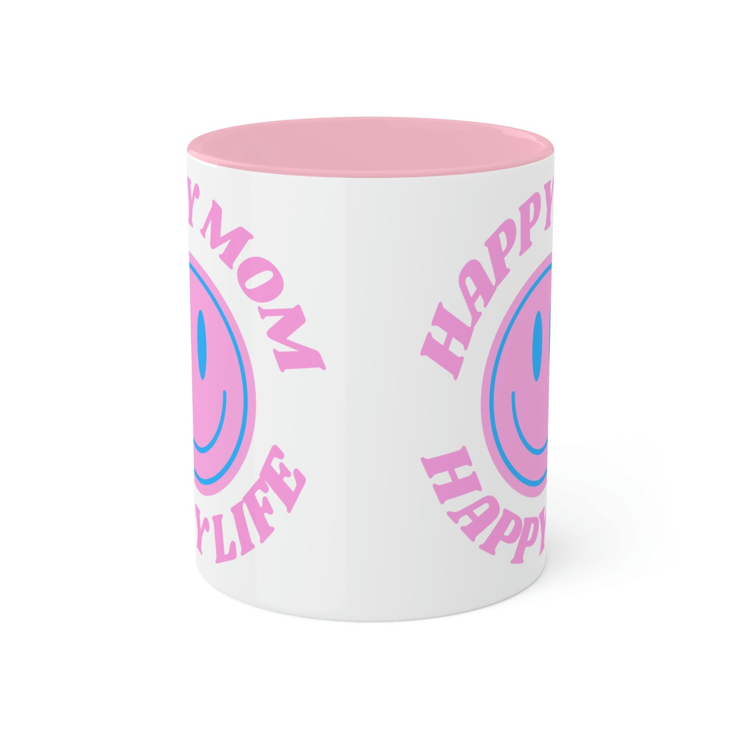 Retro Smile Happy Mom, Happy Life Aesthetic Mug, Mother's Day Mug, Mothers Day Gift, Smile Face Mug, Trendy Coffee Mug, Tumblr Mug, Mom Gift