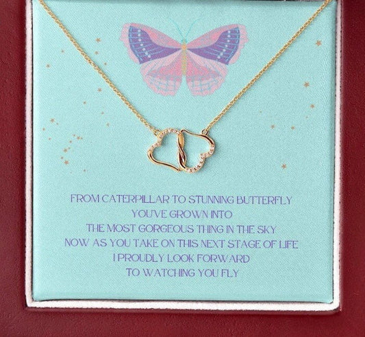 Gift for Daughter, Stepdaughter, Niece, Girl, Sister Life Event Gift, Quinceanera Gift, Sweet 16 Gift, Everlasting Love, Butterfly Necklace